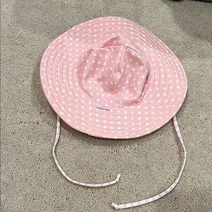 Ruffle Butts Pink and White Polka Dot Hat